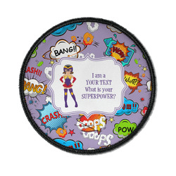 What is your Superpower Iron On Round Patch w/ Name or Text