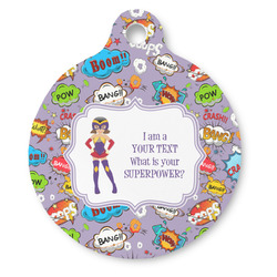 What is your Superpower Round Pet ID Tag - Large (Personalized)