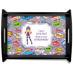 What is your Superpower Black Wooden Tray - Large (Personalized)