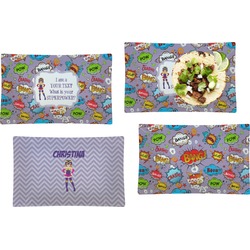 What is your Superpower Set of 4 Glass Rectangular Lunch / Dinner Plate (Personalized)