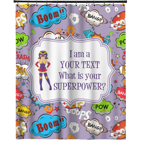 Custom What is your Superpower Extra Long Shower Curtain - 70"x84" (Personalized)