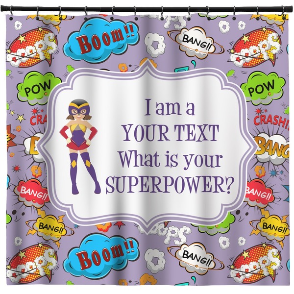Custom What is your Superpower Shower Curtain - 71" x 74" (Personalized)