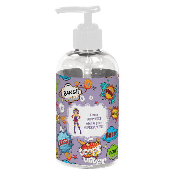 Custom What is your Superpower Plastic Soap / Lotion Dispenser (8 oz - Small - White) (Personalized)