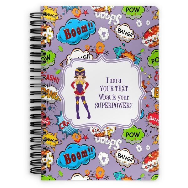 Custom What is your Superpower Spiral Notebook - 7x10 w/ Name or Text