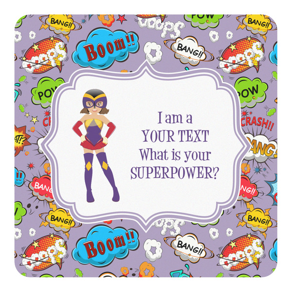 Custom What is your Superpower Square Decal - Medium (Personalized)