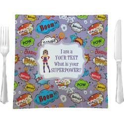 What is your Superpower Glass Square Lunch / Dinner Plate 9.5" (Personalized)