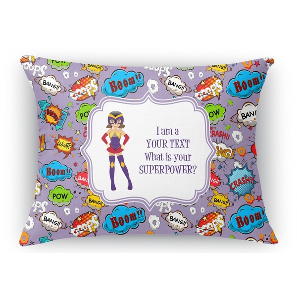 Custom What is your Superpower Rectangular Throw Pillow Case - 12"x18" (Personalized)