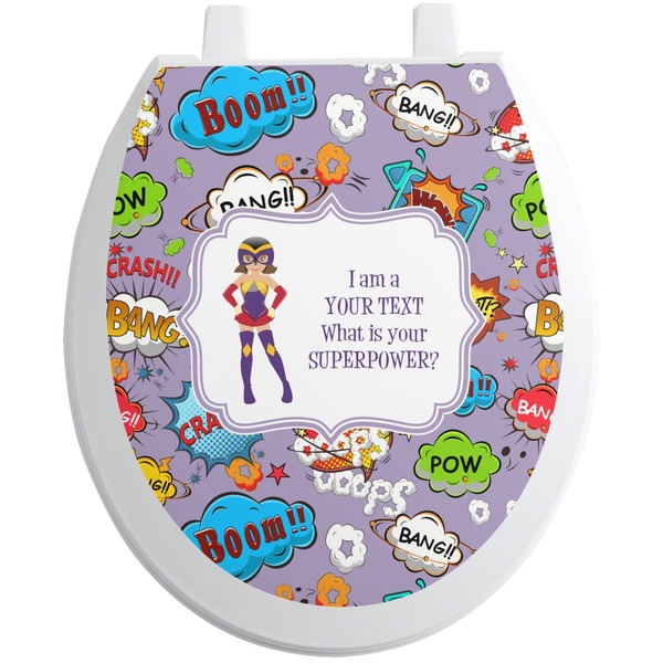 Custom What is your Superpower Toilet Seat Decal - Round (Personalized)