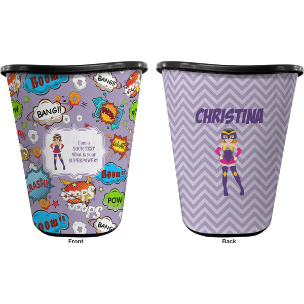 What is your Superpower Trash Can Black - Front and Back - Apvl