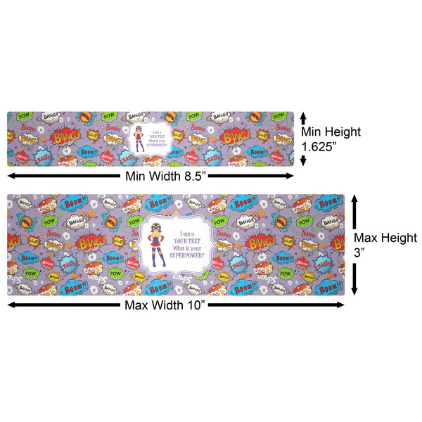 What is your Superpower Water Bottle Labels w/ Dimensions