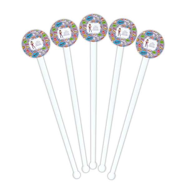 What is your Superpower White Plastic 7" Stir Stick - Round - Fan View