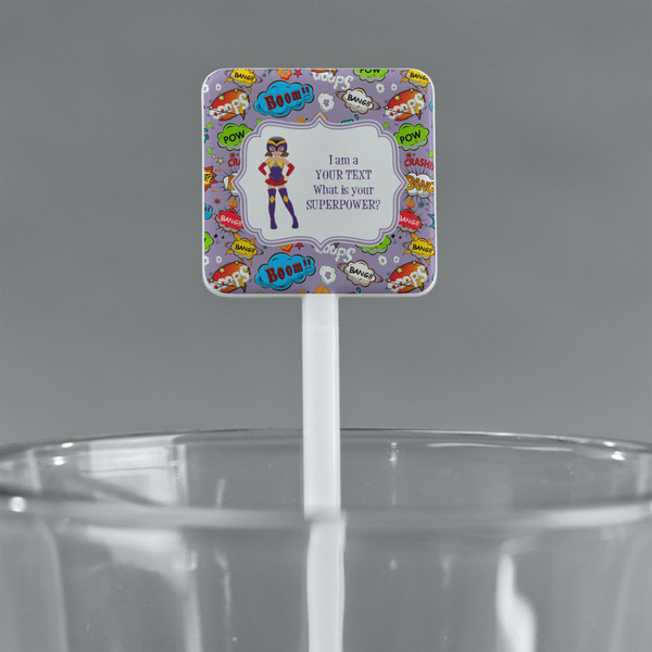 What is your Superpower White Plastic Stir Stick - Square - Main