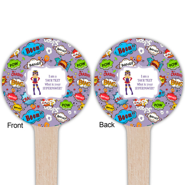 What is your Superpower Wooden 4" Food Pick - Round - Double Sided - Front & Back