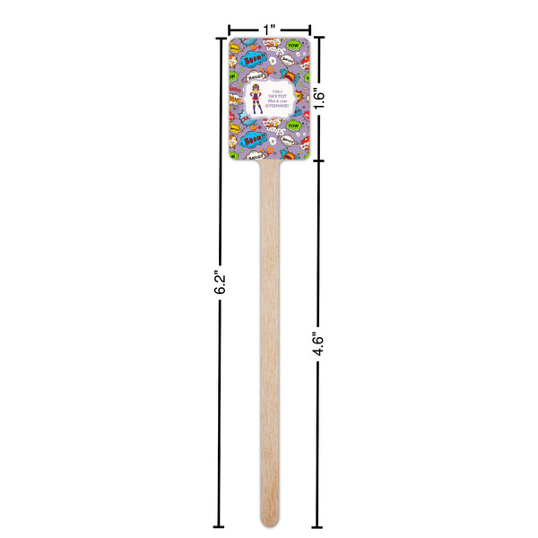 What is your Superpower Wooden 6.25" Stir Stick - Rectangular - Dimensions