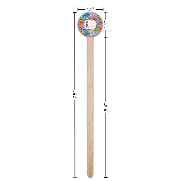 What is your Superpower Wooden 7.5" Stir Stick - Round - Dimensions