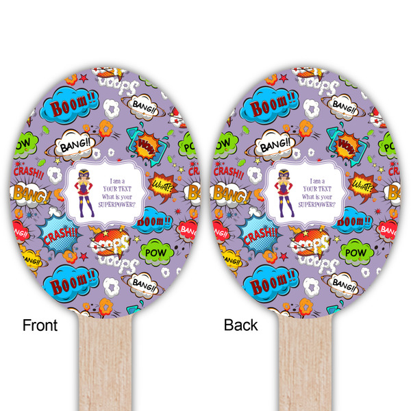 What is your Superpower Wooden Food Pick - Oval - Double Sided - Front & Back