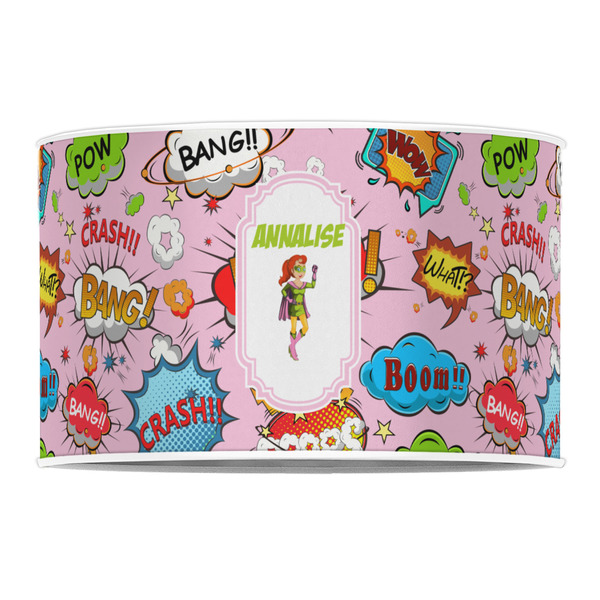 Woman Superhero 12" Drum Lampshade - FRONT (Poly Film)
