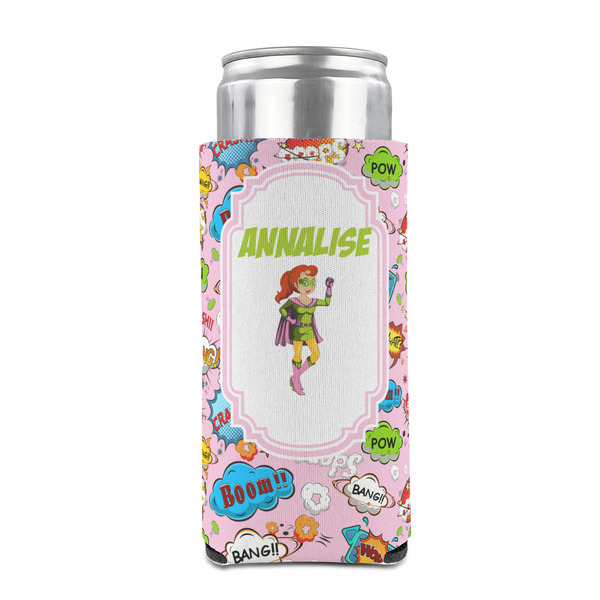 Woman Superhero 12oz Tall Can Sleeve - FRONT (on can)