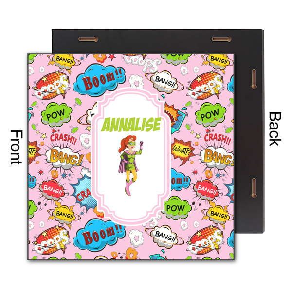 Woman Superhero 12x12 Wood Print - Front & Back View