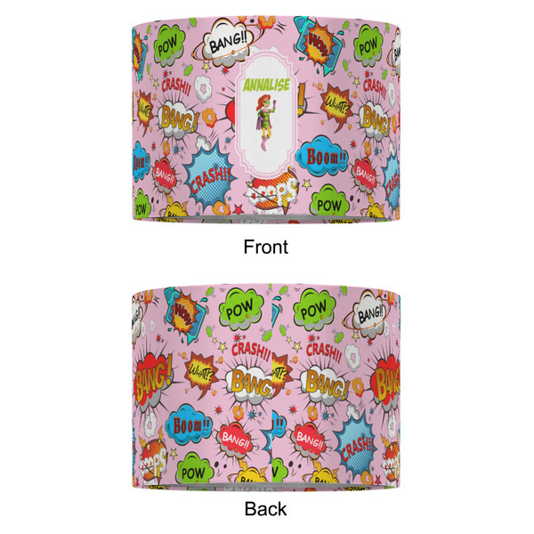 Woman Superhero 16" Drum Lampshade - APPROVAL (Fabric)