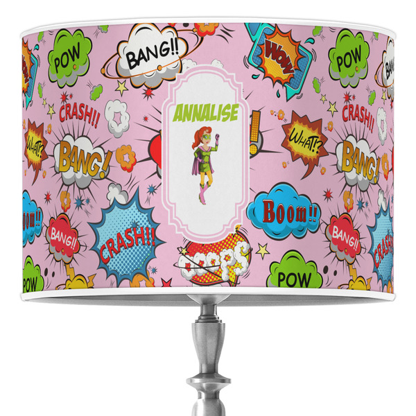 Custom Woman Superhero Drum Lamp Shade (Personalized)