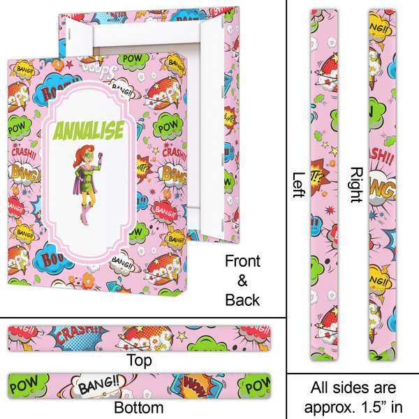 Woman Superhero 16x20 - Canvas Print - Approval