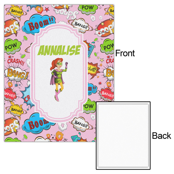 Woman Superhero 16x20 - Matte Poster - Front & Back