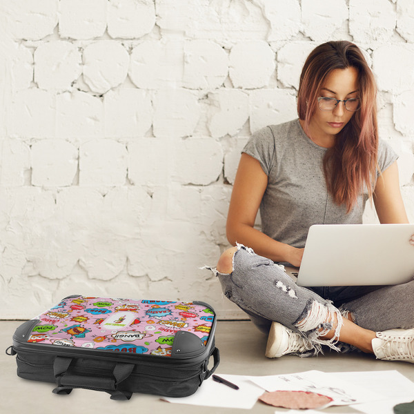 Woman Superhero 18" Laptop Briefcase - LIFESTYLE