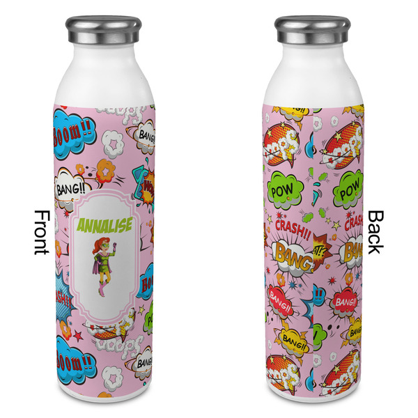 Woman Superhero 20oz Water Bottles - Full Print - Approval