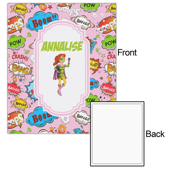 Woman Superhero 20x24 - Matte Poster - Front & Back