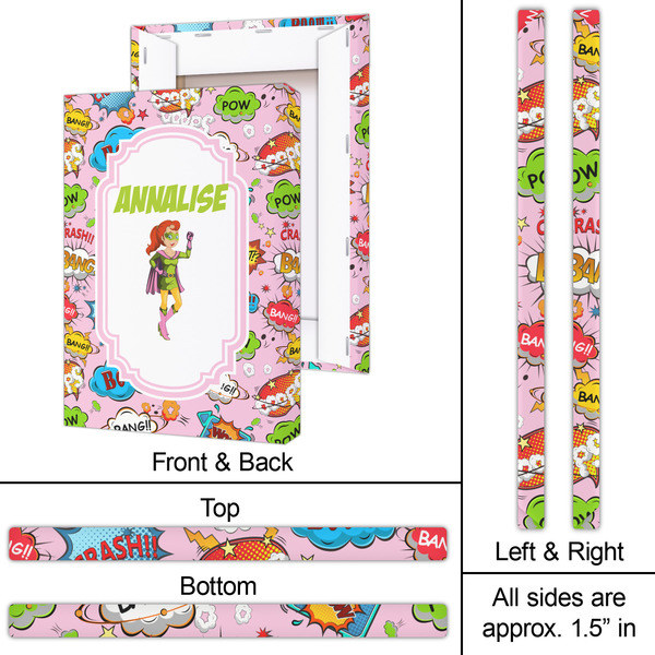 Woman Superhero 20x30 - Canvas Print - Approval