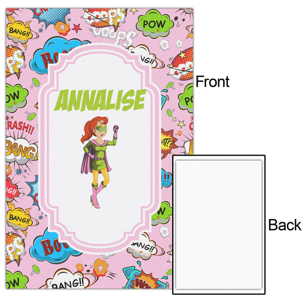 Woman Superhero 20x30 - Matte Poster - Front & Back