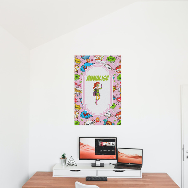 Woman Superhero 20x30 - Matte Poster - On the Wall