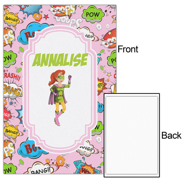Woman Superhero 24x36 - Matte Poster - Front & Back