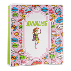Woman Superhero 3-Ring Binder (Personalized)