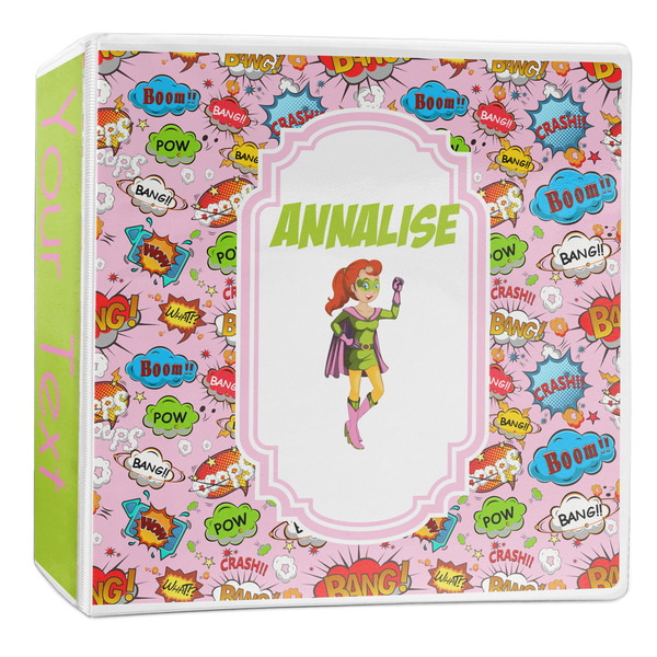 Custom Woman Superhero 3-Ring Binder - 2 inch (Personalized)
