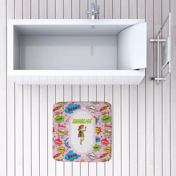 Woman Superhero 48x48 Foam Memory Mat - LIFESTYLE