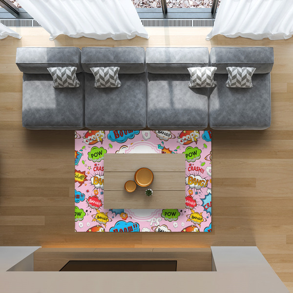 Woman Superhero 5'x7' Indoor Area Rugs - IN CONTEXT