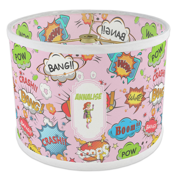Woman Superhero 8" Drum Lampshade - ANGLE Poly-Film