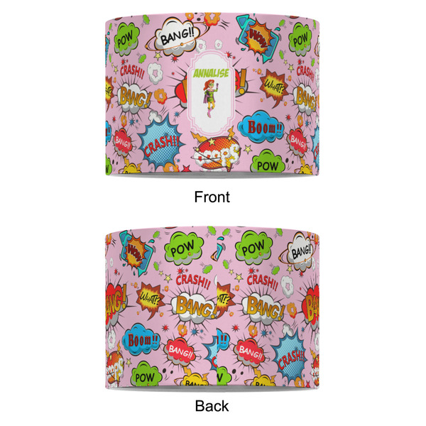 Woman Superhero 8" Drum Lampshade - APPROVAL (Fabric)