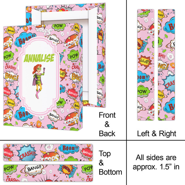 Woman Superhero 8x10 - Canvas Print - Approval