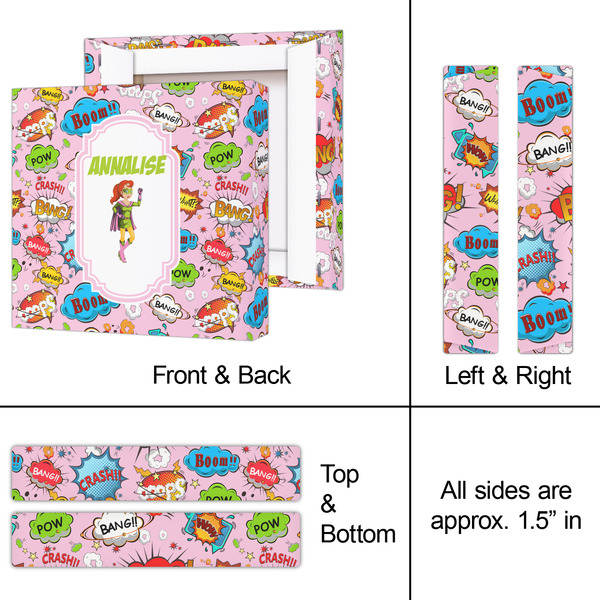 Woman Superhero 8x8 - Canvas Print - Approval