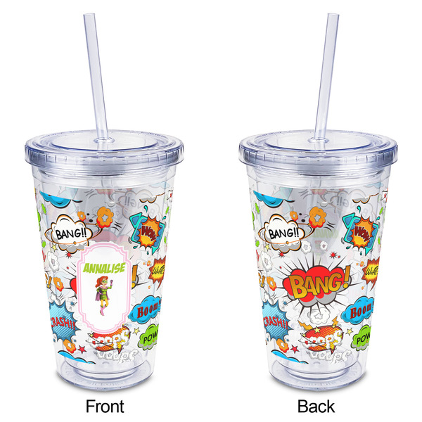 Woman Superhero Acrylic Tumbler - Full Print - Approval