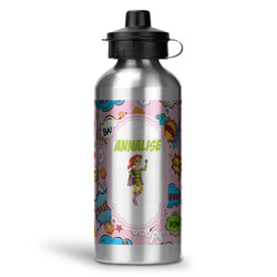 Woman Superhero Water Bottle - Aluminum - 20 oz (Personalized)