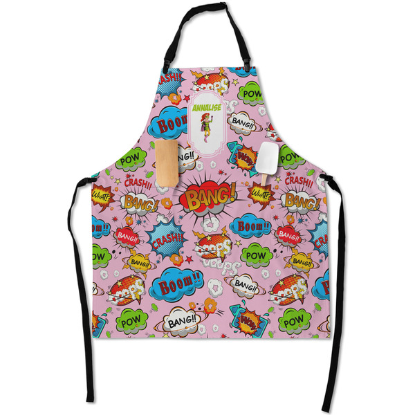 Custom Woman Superhero Apron With Pockets w/ Name or Text