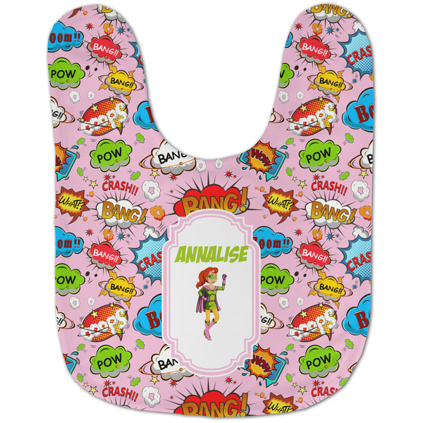 Woman Superhero Baby Bib - AFT flat