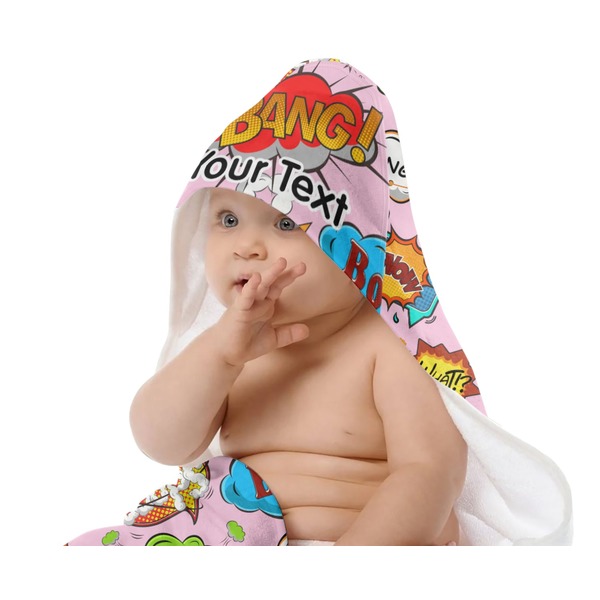 Woman Superhero Baby Hooded Towel on Child