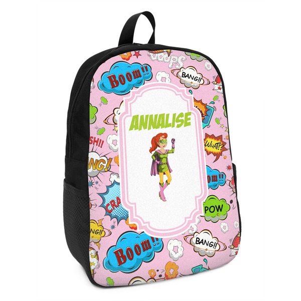 Custom Woman Superhero Kids Backpack (Personalized)