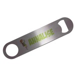 Woman Superhero Bar Bottle Opener - Silver w/ Name or Text