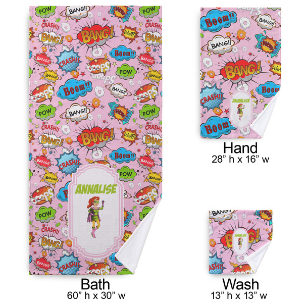 Woman Superhero Bath Towel Sets - 3-piece - Approval